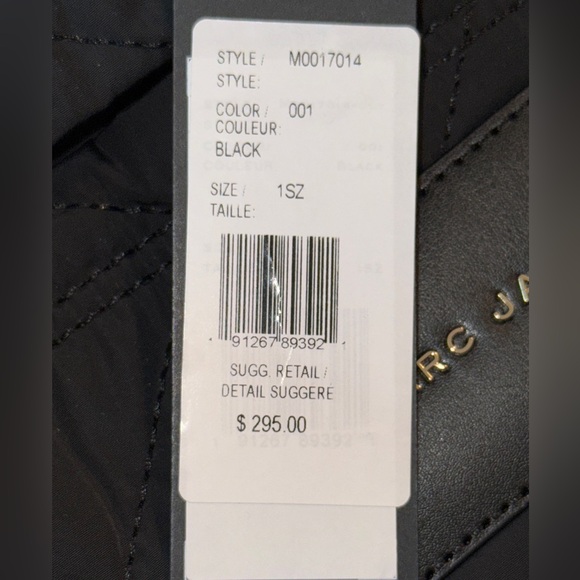 MARC JACOBS Medium Quilted Nylon Bag in BLACK M0017014 - Picture 6 of 6